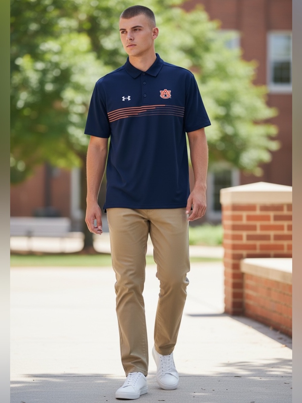 Under Armour Auburn Tigers Men’s Navy Polo NWT